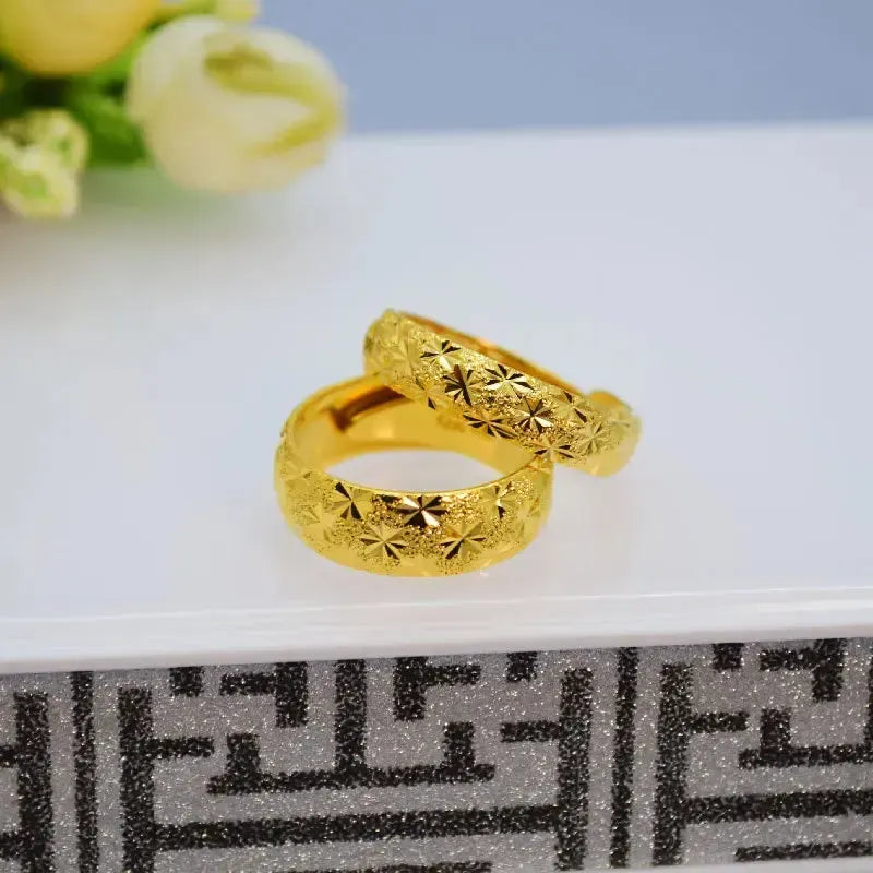 14K Gold Filled Gypsophila Ring – Fade-Free Wedding &amp; Engagement Band for Men &amp; Women-Ring-Bennys Beauty World