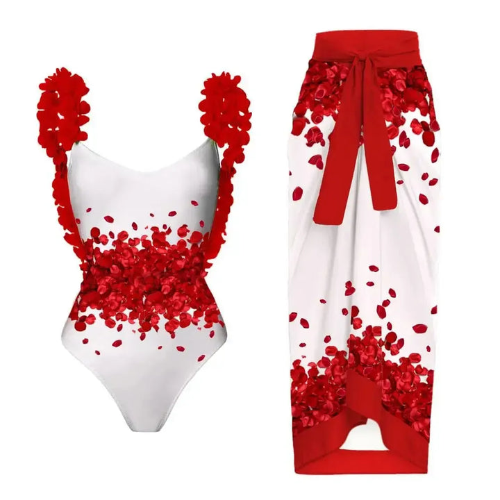 2023 New Arrival Push Up Women Bikini Set Floral Printed Ruffle Bikinis Strappy Bandage Swimwear Brazilian Biquini Bathing Suit-Bennys Beauty World