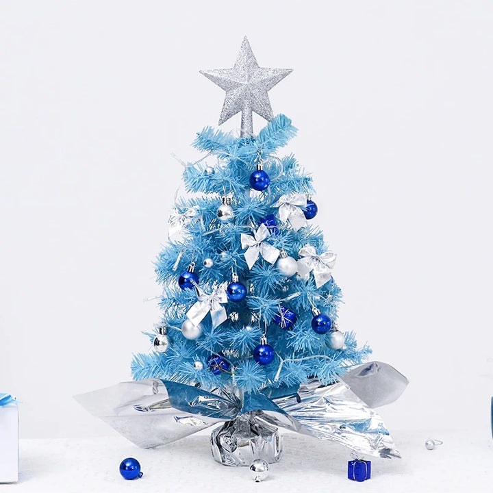 Blue Mini Christmas Tree Star Top Dream Ball Decoration