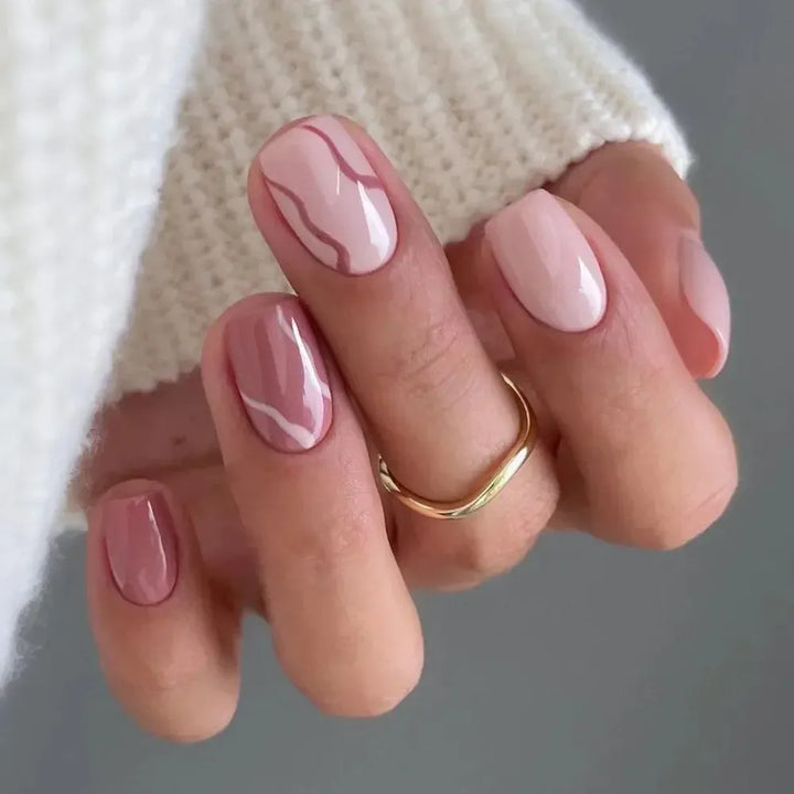 Short Square Press-On Nails – 24 Pcs Acrylic False Nail Tips | Bennys Beauty World-Nails-Bennys Beauty World