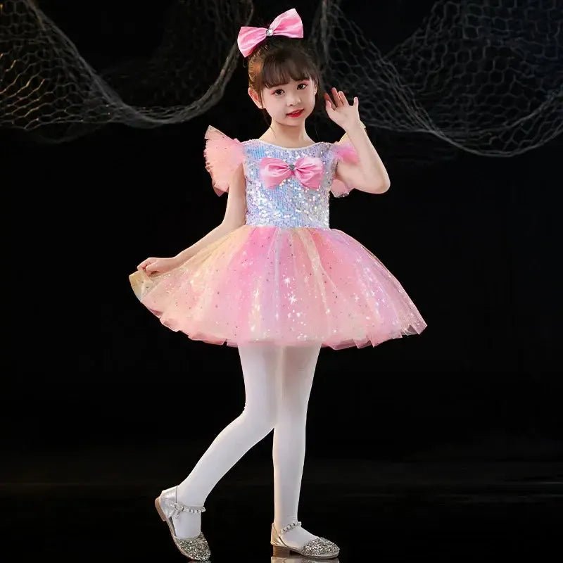 Girls Sequined Tutu Dance Dress – Princess Costume - Bennys Beauty World
