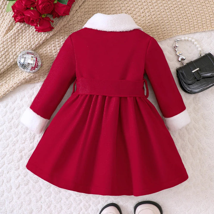 Girls Christmas Jacket &amp; Coat | Warm Double-Breasted Outerwear | Ages 1–7