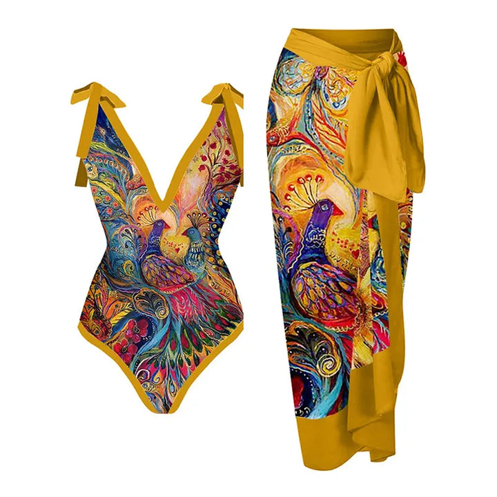 Push Up Women Bikini Set Floral Printed Ruffle Bikinis Strappy Swimwear-bikini-Bennys Beauty World