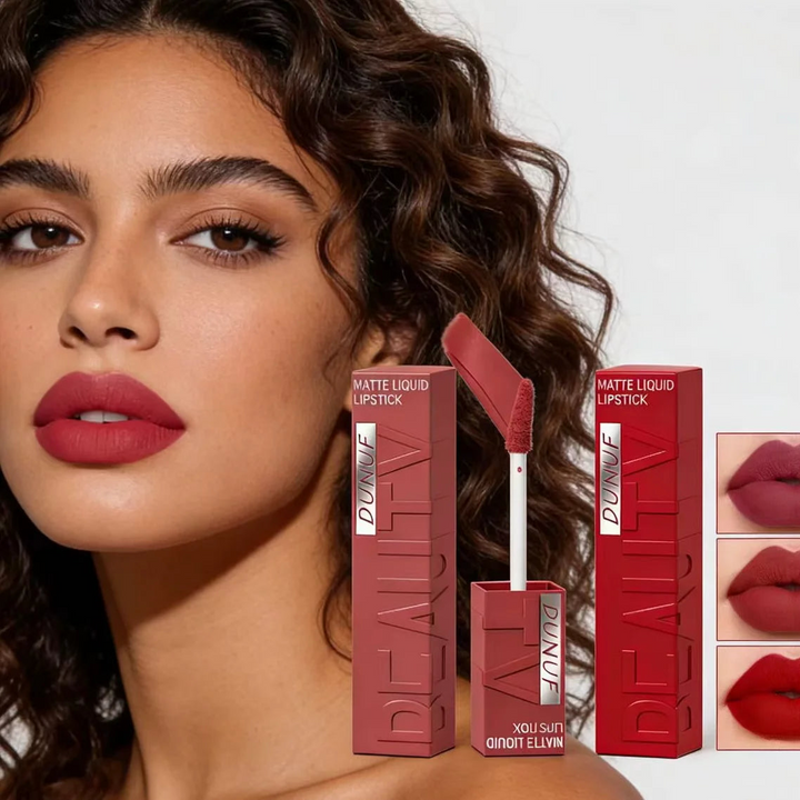 DUNUF Matte Velvet Lipstick – Long-Lasting, Waterproof &amp; Non-Transfer