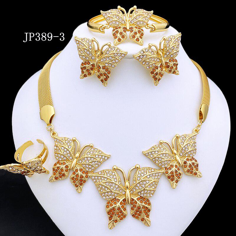 Gold Color Women's Wedding Party Jewelry Sets-Jewelry-Bennys Beauty World