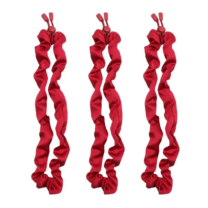 3pcs Adjustable Hair Rope Extra Length Scrunchie Elastic Tie No Slip Silky Satin Hair Loop Rubber Band-Bennys Beauty World