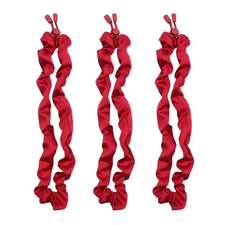 3pcs Adjustable Hair Rope Extra Length Scrunchie Elastic Tie No Slip Silky Satin Hair Loop Rubber Band-Bennys Beauty World