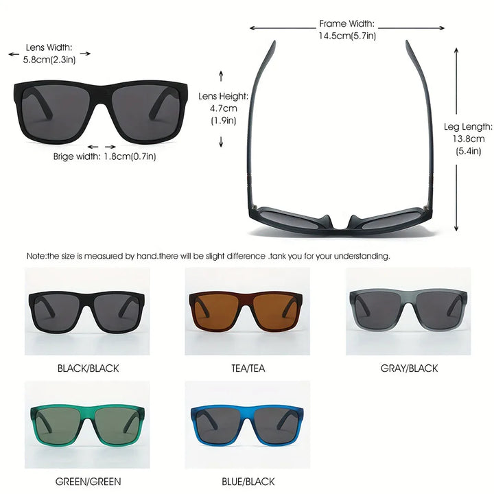 Polarized Square Sunglasses | TAC Lens Sporty Driving Eyewear