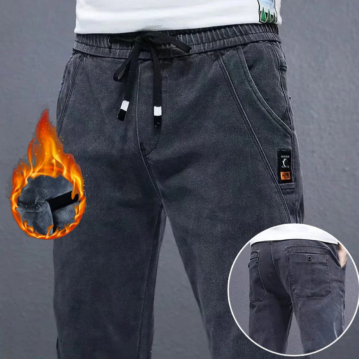 Men's Comfortable Elastic Waist Denim Pants