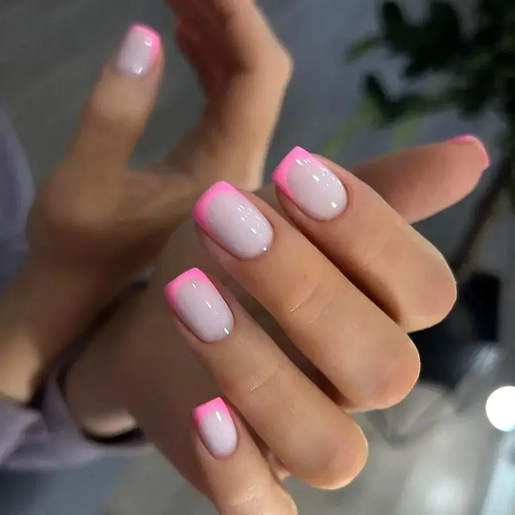 Short Square Press-On Nails – 24 Pcs Acrylic False Nail Tips | Bennys Beauty World-Nails-Bennys Beauty World
