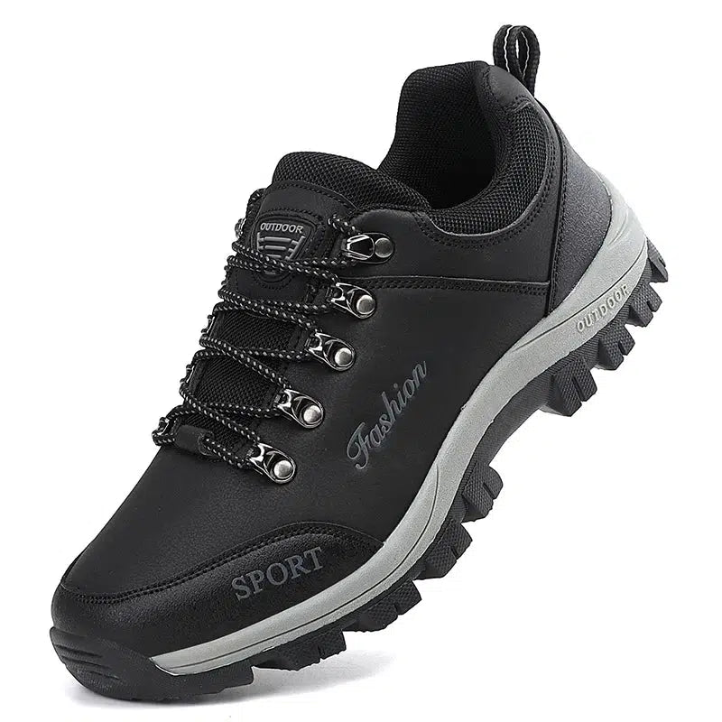 Men Hiking Shoes Waterproof Leather Snow Boots For Men-Bennys Beauty World