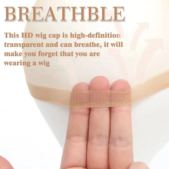 10Pcs Invisible Stocking Wig Cap for Lace Front Wig High-elastic Stretchy Breathable Nylon Wig Caps Ultra-thin Sheer Wig Cap-Bennys Beauty World