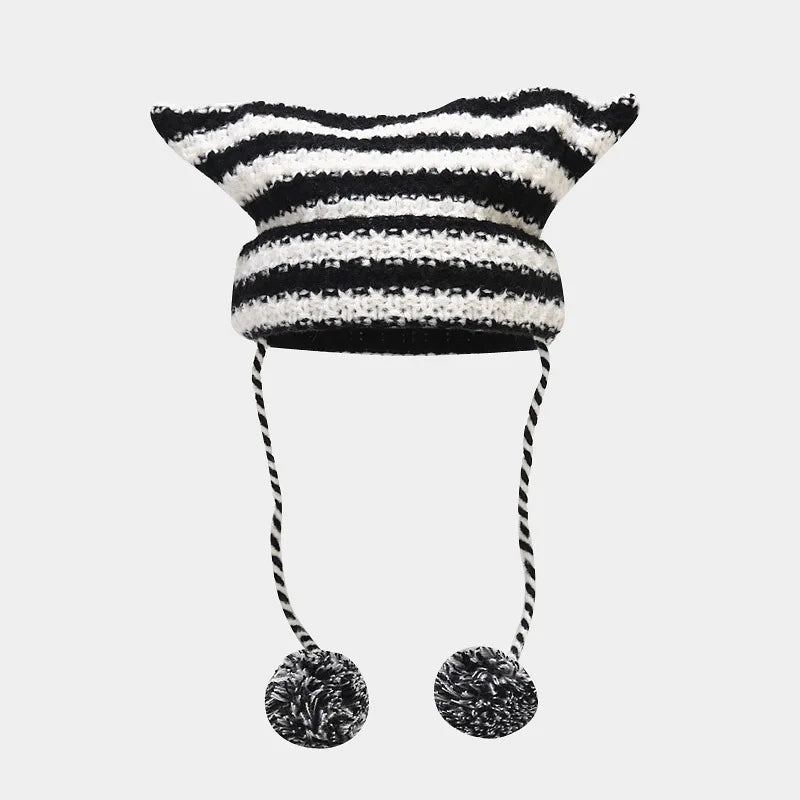 Women Girls Autumn Winter Cute Cat Ears Cap