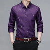 Men's Casual and Fashionable Long Sleeved Printed Shirt-Shirts-Bennys Beauty World