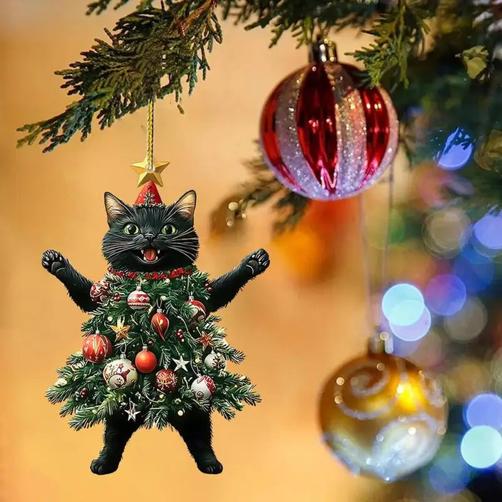 Christmas Cat Pendant Halloween Cartoon Animal Decor
