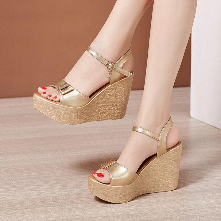 High Heel Wedge Sandals For Women-Shoes-Bennys Beauty World