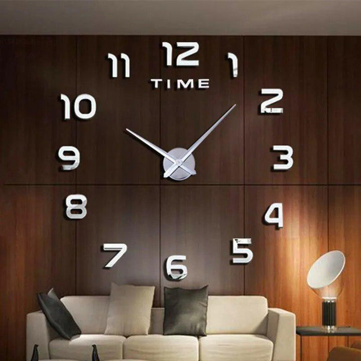 Acrylic Mirror Clock Stickers-Arlik interiors