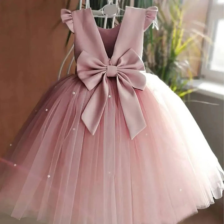 Girls Flower Girl Dress – Christmas &amp; Party (18M–9Y) - Bennys Beauty World