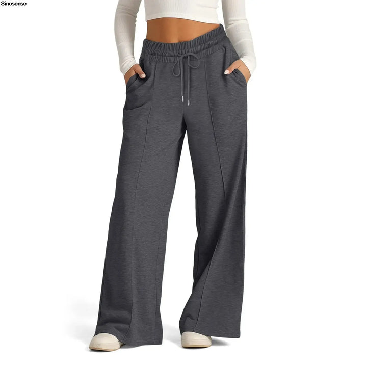 Womens Wide Leg Sweatpants High Waisted Baggy Flared Pants-Pant-Bennys Beauty World