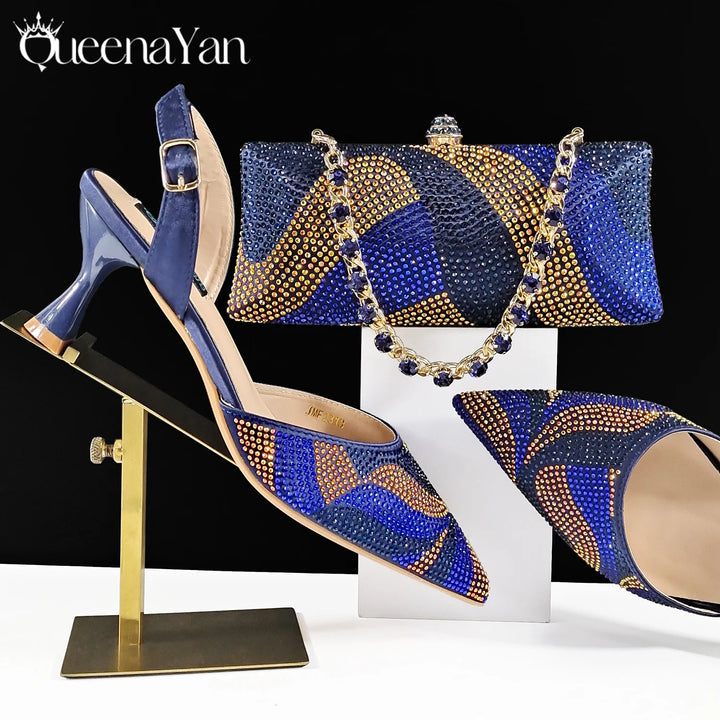 Festive Elegance: Spot Goods Dazzling Heels and Chic Long Bag