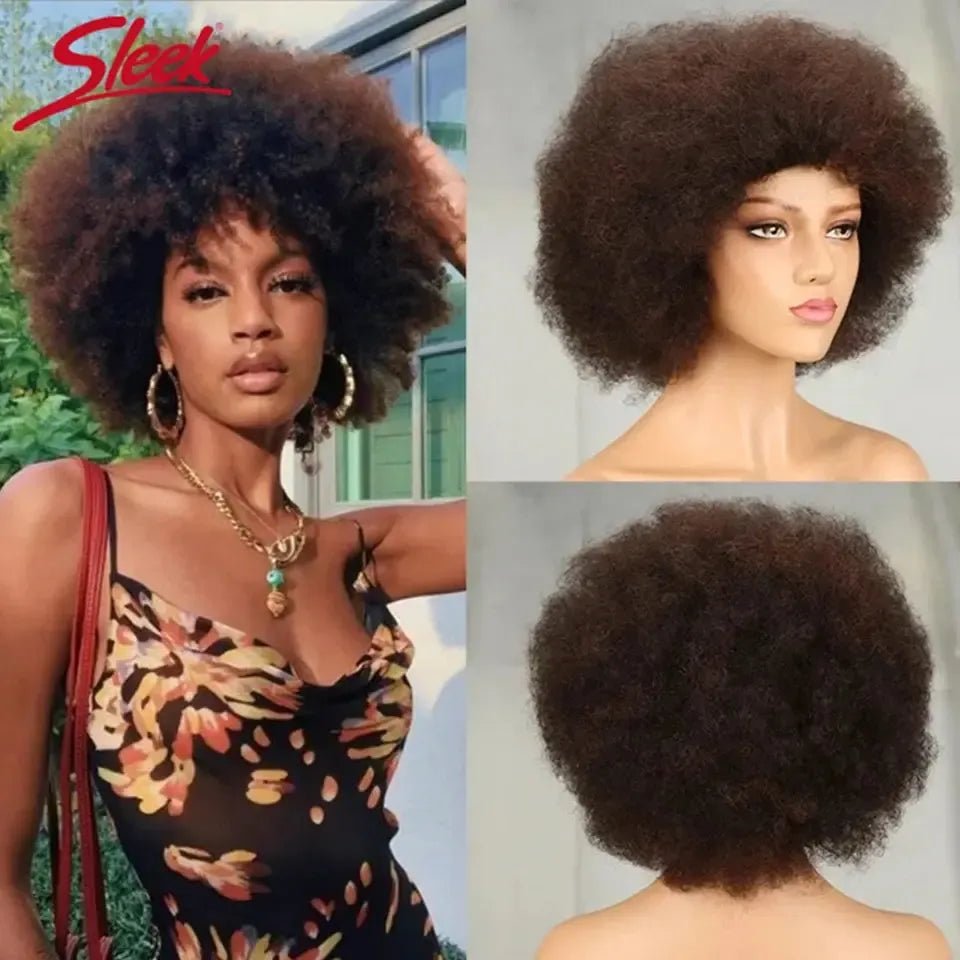 Brazilian Remy Afro Kinky Curly Bob Wig – 200% Density - Bennys Beauty World
