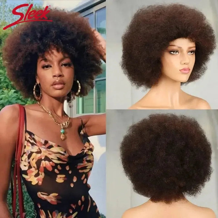 Brazilian Remy Afro Kinky Curly Bob Wig – 200% Density - Bennys Beauty World