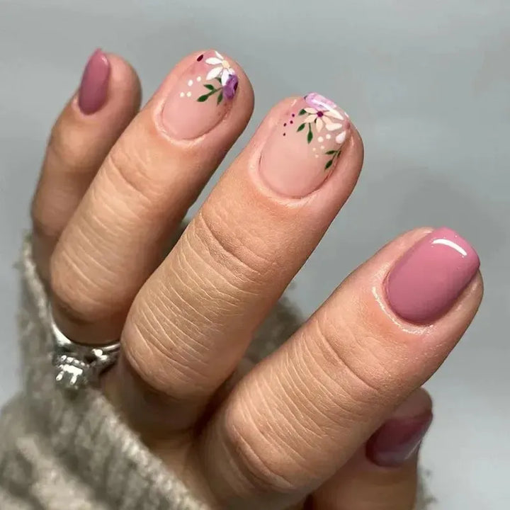 Short Square Press-On Nails – 24 Pcs Acrylic False Nail Tips | Bennys Beauty World-Nails-Bennys Beauty World