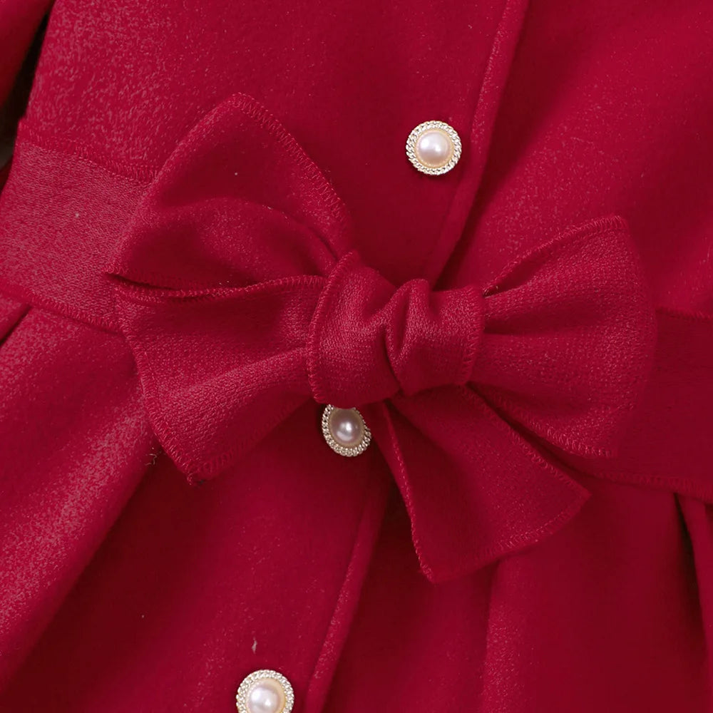 Girls Christmas Jacket &amp; Coat | Warm Double-Breasted Outerwear | Ages 1–7