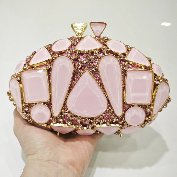 Large Rhinestone Crystal Evening Clutch Bag