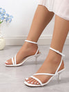 Summer one line sandals, high heels, women's thin heels, open toe, versatile