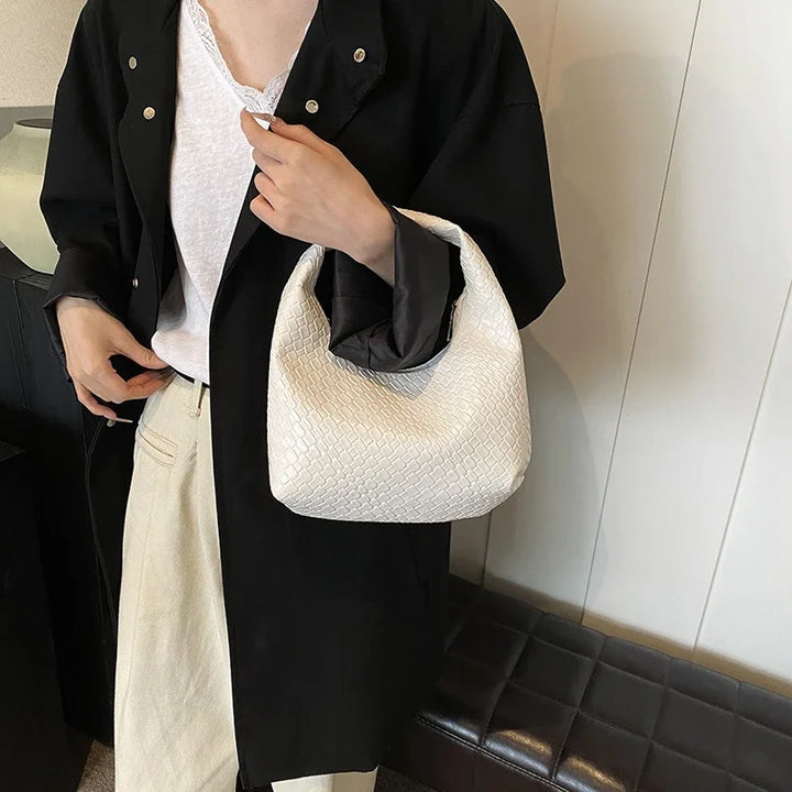 Women Classic Fashion Woven Embossed Handbags