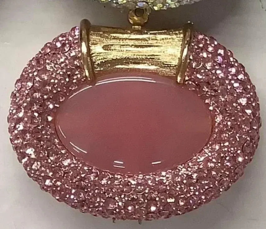 Large Stone Hard Metal Evening Clutch Bag