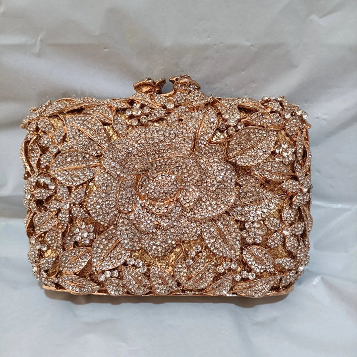 Crystal Rhinestone Evening Clutch Bag - Bennys Beauty World