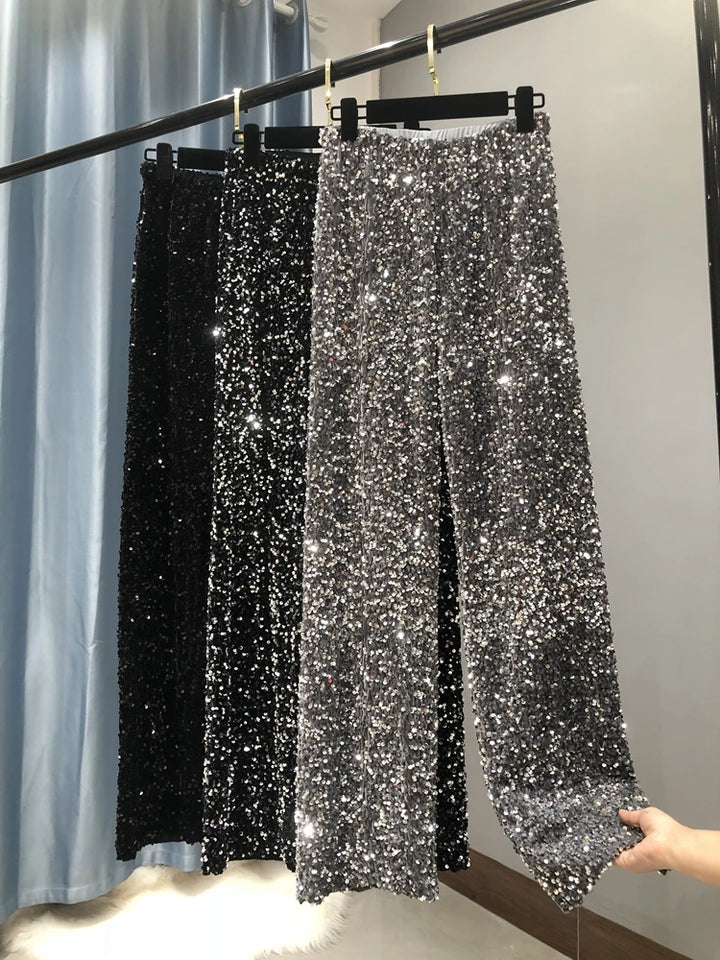 Women's Fashion Trendy Sparkling Gold Pants