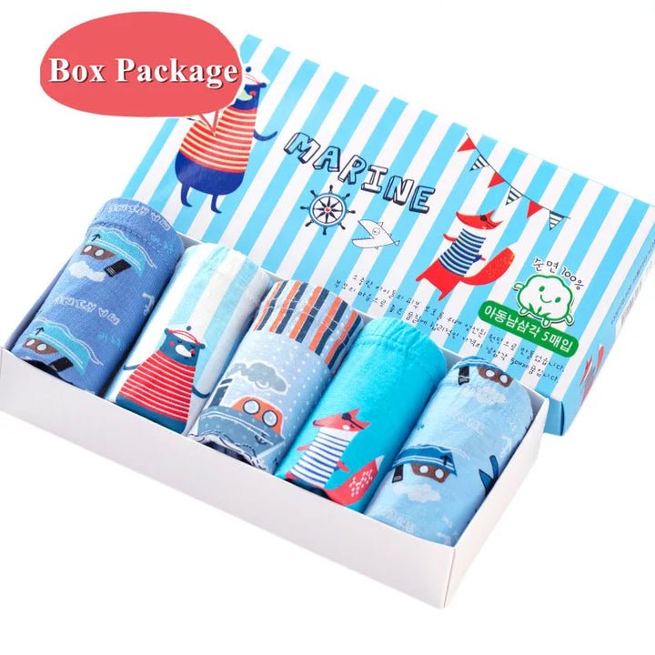 Boys Cotton Cartoon Briefs Multipack | Dinosaur &amp; Truck Print