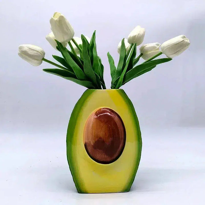 Avocado Vase Porcelain Crafts Flower Pots-Arlik interiors