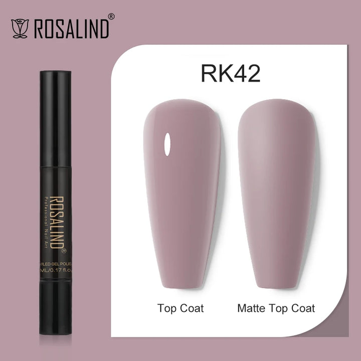 ROSALIND Nail Gel Pen Nail Gel Polish Soak Off UV LED Top Coat