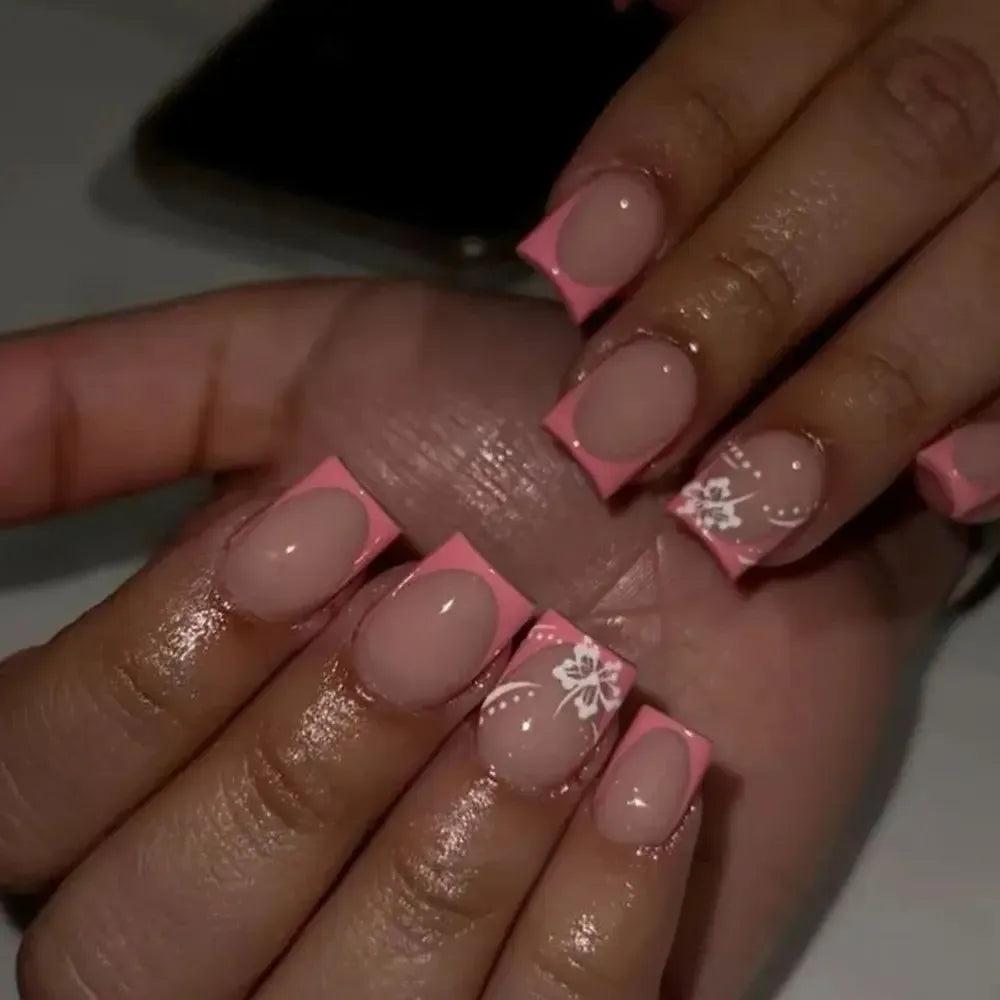 Short Square Press-On Nails – 24 Pcs Acrylic False Nail Tips | Bennys Beauty World-Nails-Bennys Beauty World