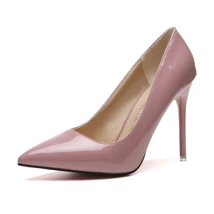 Women Shoes Pointed Toe Pumps Patent Leather Dress High Heels