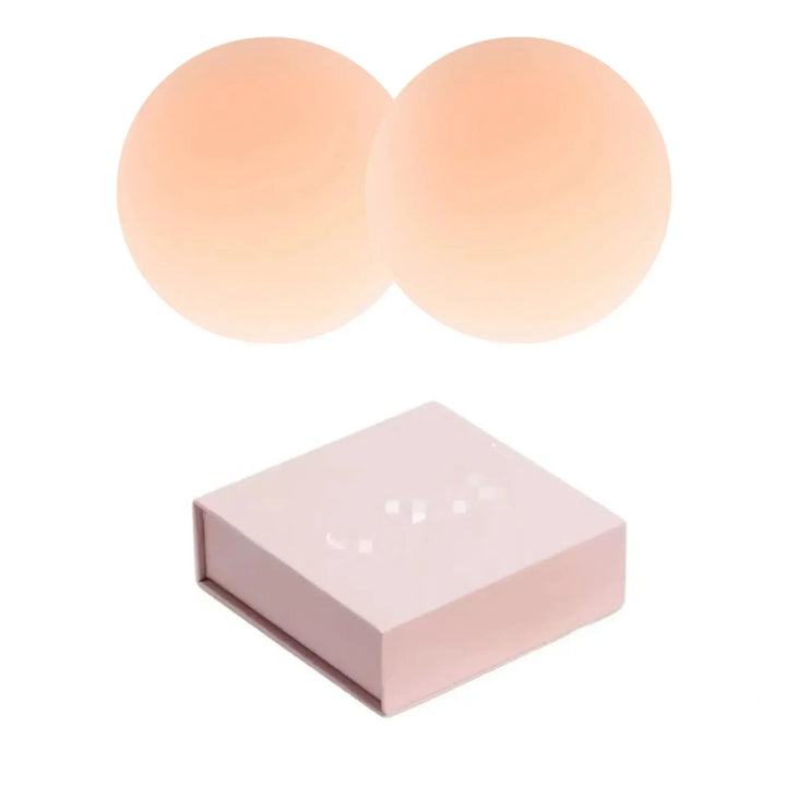 Braless Seamless Nipple Cover Ultra Thin Invisible Bra Nipple Cover Bioadhesive Silicone Reusable Sweatproof Travel Boob Bra-Bennys Beauty World