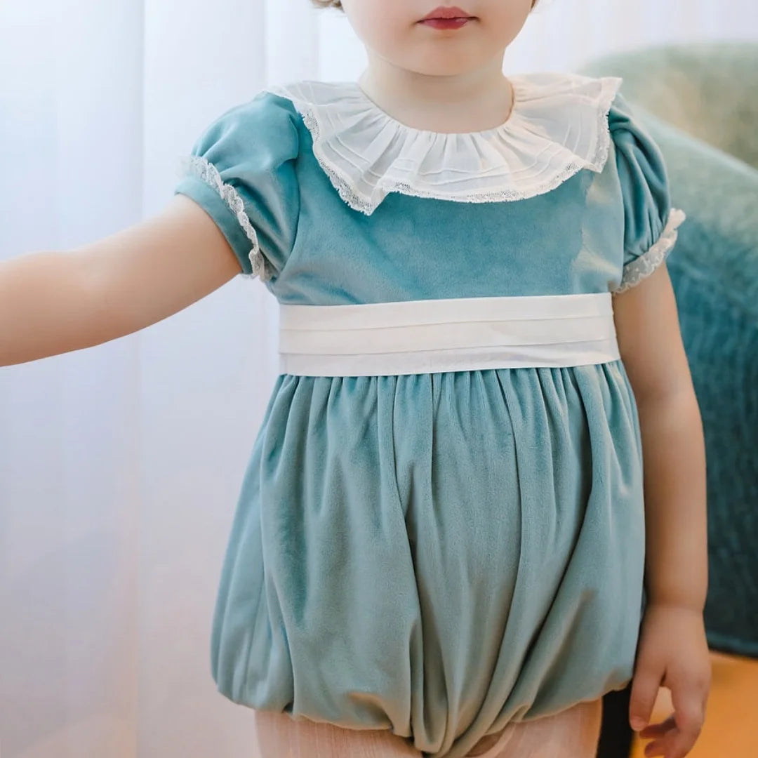 Winter Girl Dress Christmas Velvet Fabric Toddler Clothing