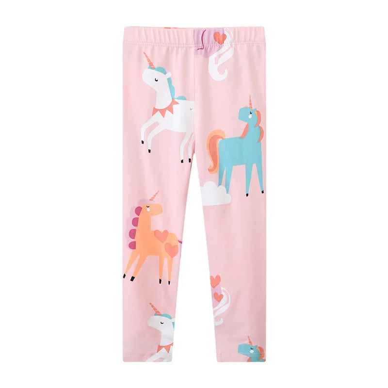 Girls Leggings Pants Print Full Length  Skinny Pencil Pants