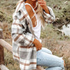 Women Plaid Jacket Long Sleeve Shirt