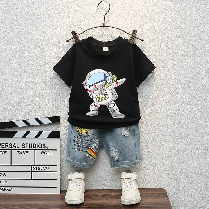 Baby &amp; Toddler Cartoon T-Shirt &amp; Shorts Set | 2-Piece Summer Outfit | Ages 0–5