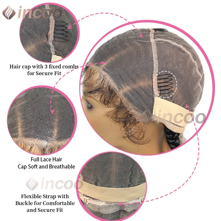 8" Cornrow Box Braid Wig – Synthetic Full Lace Front | African Twist Braid Hair Wig