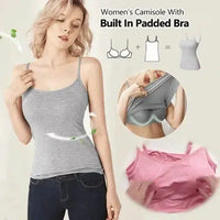 Women's Camisole With Built In Padded Bra