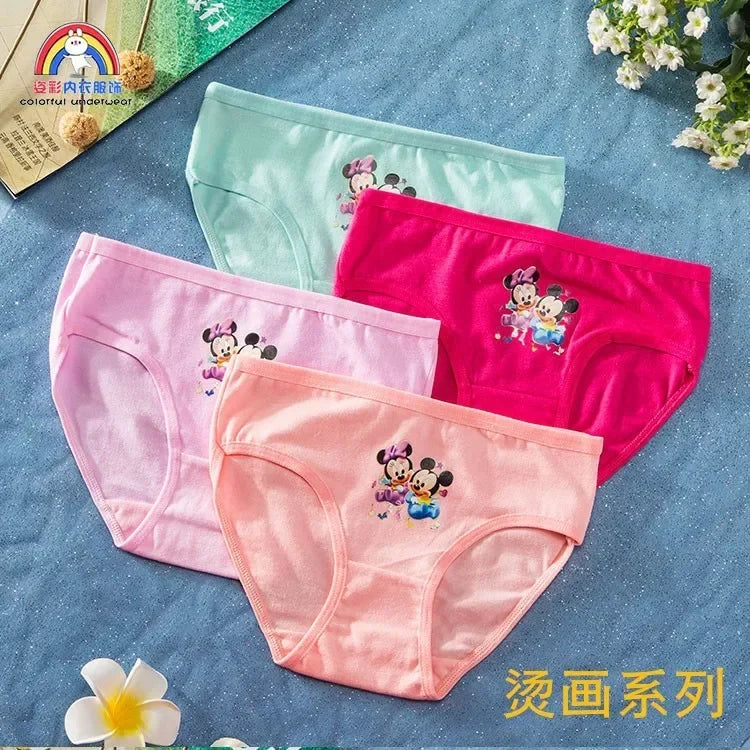 4 Pieces/Lot 2-12Y Children Underwear High Quality Cotton Girls Panties