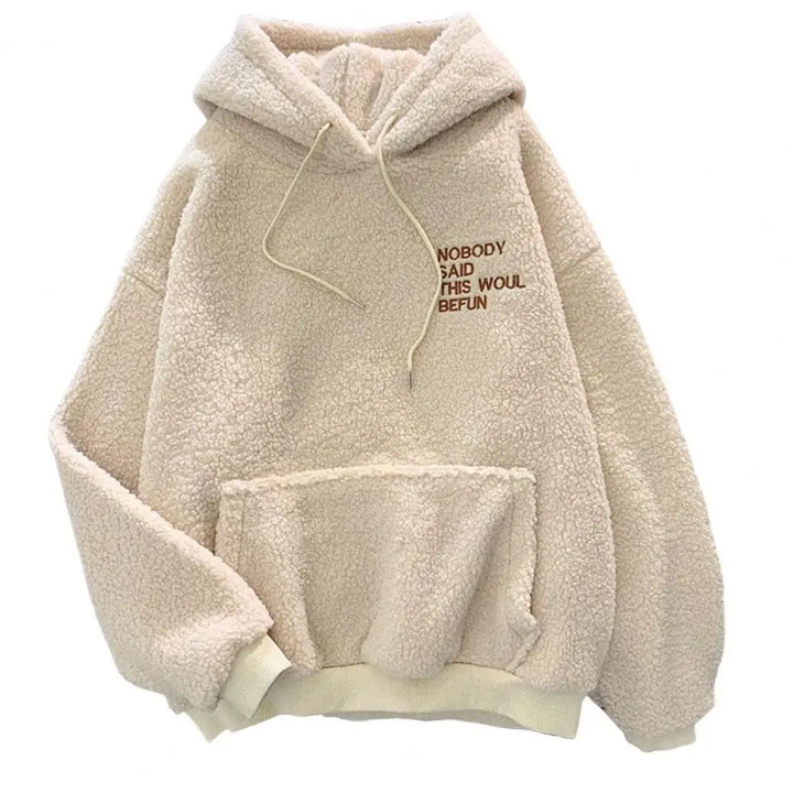 Women's Fleece Flannel Pullover Female Sweatshirt