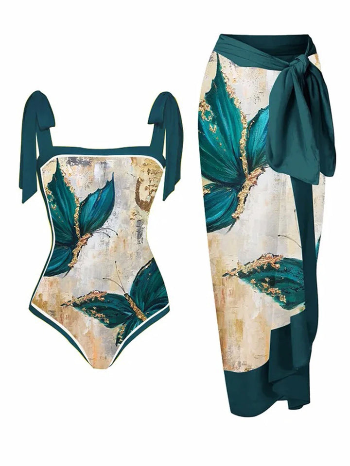 Push Up Women Bikini Set Floral Printed Ruffle Bikinis-swimsuit-Bennys Beauty World