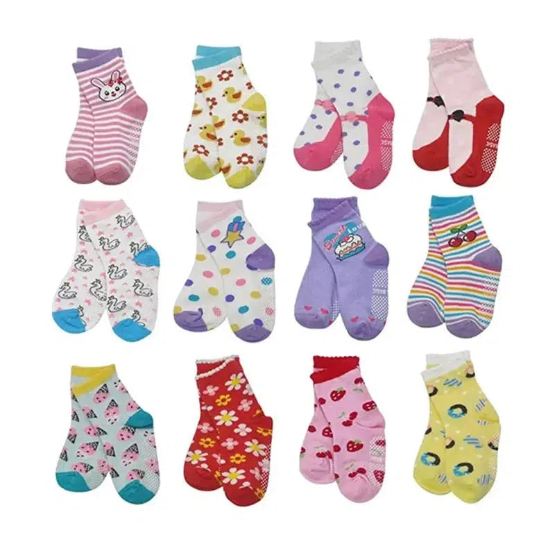 12 Pairs/Lot Cotton Baby's Socks-Bennys Beauty World